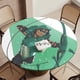 thumbnail image 5 of Flecha Verde-theme Fitted Round Tablecloths Elastic Edged Table Covers Waterproof Table Cloth for Kitchen Holiday Party Tables Decor 150cm, 5 of 6