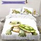 thumbnail image 1 of Turtle-Inspired 3pcs Bedding Set - Includes 1 Cover & 2 Pillowcases, Breathable Polyester, Machine Washable - Perfect for All Seasons S1152, Bedroom Essentials, Home Decor, Playful Pattern, Cartoon De, 1 of 1