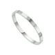 thumbnail image 1 of Elegante Pulsera De Acero Inoxidable Para Mujeres Y Hombres, Brazalete Decorativo, Color Plateado, 1 of 3