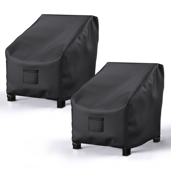 Fundas para sillas de patio BROSYDA, impermeables, 2 unidades, color negro, 29 x 30 x 36 cm