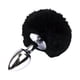 thumbnail image 1 of Plug Anal Cola de Conejo Negra Acero Inoxidable Talla S, 1 of 2