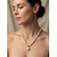 thumbnail image 3 of Collar Mallorca Clásico-colgante Enchapado Oro Desmontable Crema, 3 of 3