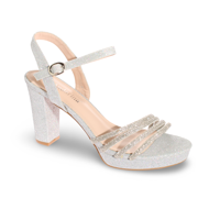 Sandalia Tacón Plata Andarina