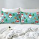 thumbnail image 4 of Xmas Bedding Sets Scandinavian Christmas Santa Gnomes Comforter Cover Snowing Santa Claus Bedding Sets for Kids Boys Girls Romantic Candlelight Quilt Cover 3 Pieces Queen Size, 4 of 4