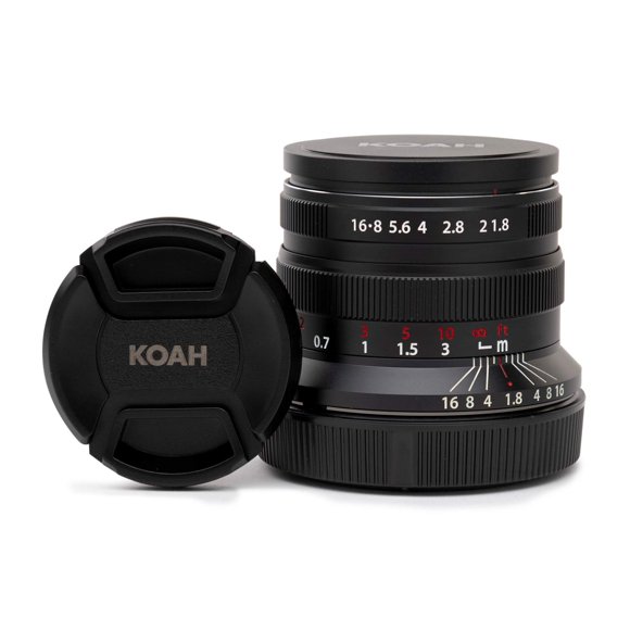 Lente Koah Artisans Series 55 mm f/1.8 con enfoque manual para Canon RF