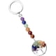 thumbnail image 1 of Llavero con colgante de cristal curativo del árbol de la vida envuelto en alambre con cuentas de piedras preciosas de los 7 chakras para mujeres y niñas., 1 of 3