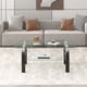 thumbnail image 2 of Tempered Clear Glass Coffee Table, 2-Layers Coffee Table Living Room Center Table, 2 of 3