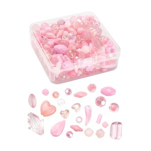 Bothyi - Surtido De Formas Mixtas Cuentas De Acrílico Diy Hacer Pulseras Collar Rosa