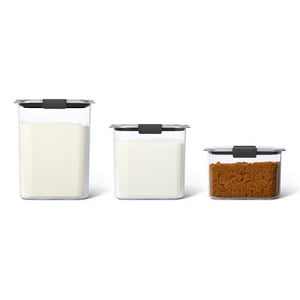 Set De 3 Contenedores Rubbermaid Brilliance De 1.8 L, 2.8 L Y 3.7 L