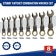 thumbnail image 2 of Juego de llaves WORKPRO Flex Head Stubby Ratcheting 9-17 mm, 8 unidades, 2 of 8