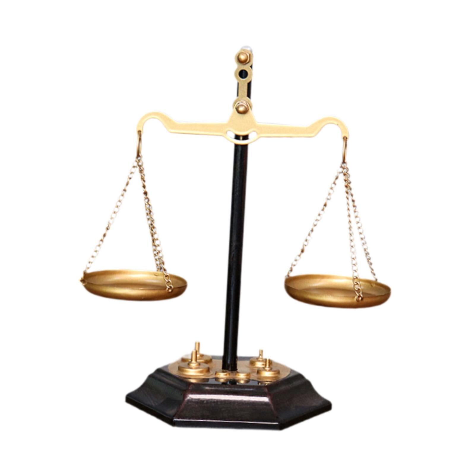 Magideal - Báscula De Joyería Para Exhibición, Decoración De Almacenamiento De Joyería, Soporte De Centro De Mesa De Estante De Metal, Báscula De Arte De Escrito 20cmx25cm