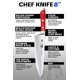 thumbnail image 4 of Cuchillo de Chef Dalstrong 20 cm Acero Alemán con Mango Rojo, 4 of 9