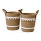 thumbnail image 1 of Set 2 Canastos Cesta Yute Diseño Algodón Tejido Rustico, 1 of 9