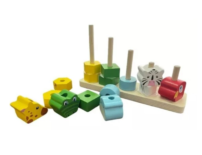 Genérico - Juego De Encaje Y Motricidad Fina Para Niños En Madera