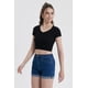 thumbnail image 2 of Polera Mujer Crop Sin Costura Negro, 2 of 4