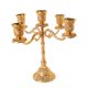 thumbnail image 3 of Candelabro Candelabro Centro de mesa Artesanías Decoración para Bar Boda Fiesta 5 Rama Dorado, 3 of 5