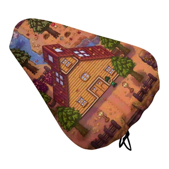 Stardew Valley Funda de Asiento de Bicicleta Impermeable, Cojín Elástico Suave, Protector contra Lluvia, Polvo y UV