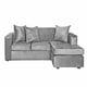 thumbnail image 1 of Sofa Seccional L 3 Cuerpos Felpa Gris, 1 of 1