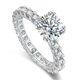 thumbnail image 4 of Anillos de Boda para Mujer de Moissanita de 2 Quilates, Anillos de Diamante Corte Redondo S925 de Plata Esterlina Color D VVS1, Opción Ideal para Cumpleaños, Aniversario y Ocasiones Románticas con, 4 of 6