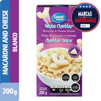 Macarrones Y Queso Cheddar Blanco 200 G Great Value
