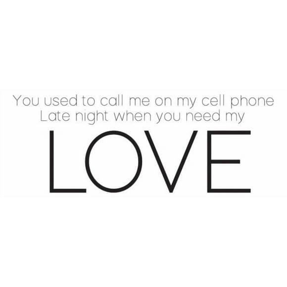 Decomural Hotline Bling Drake Song Lyrics WS-40964