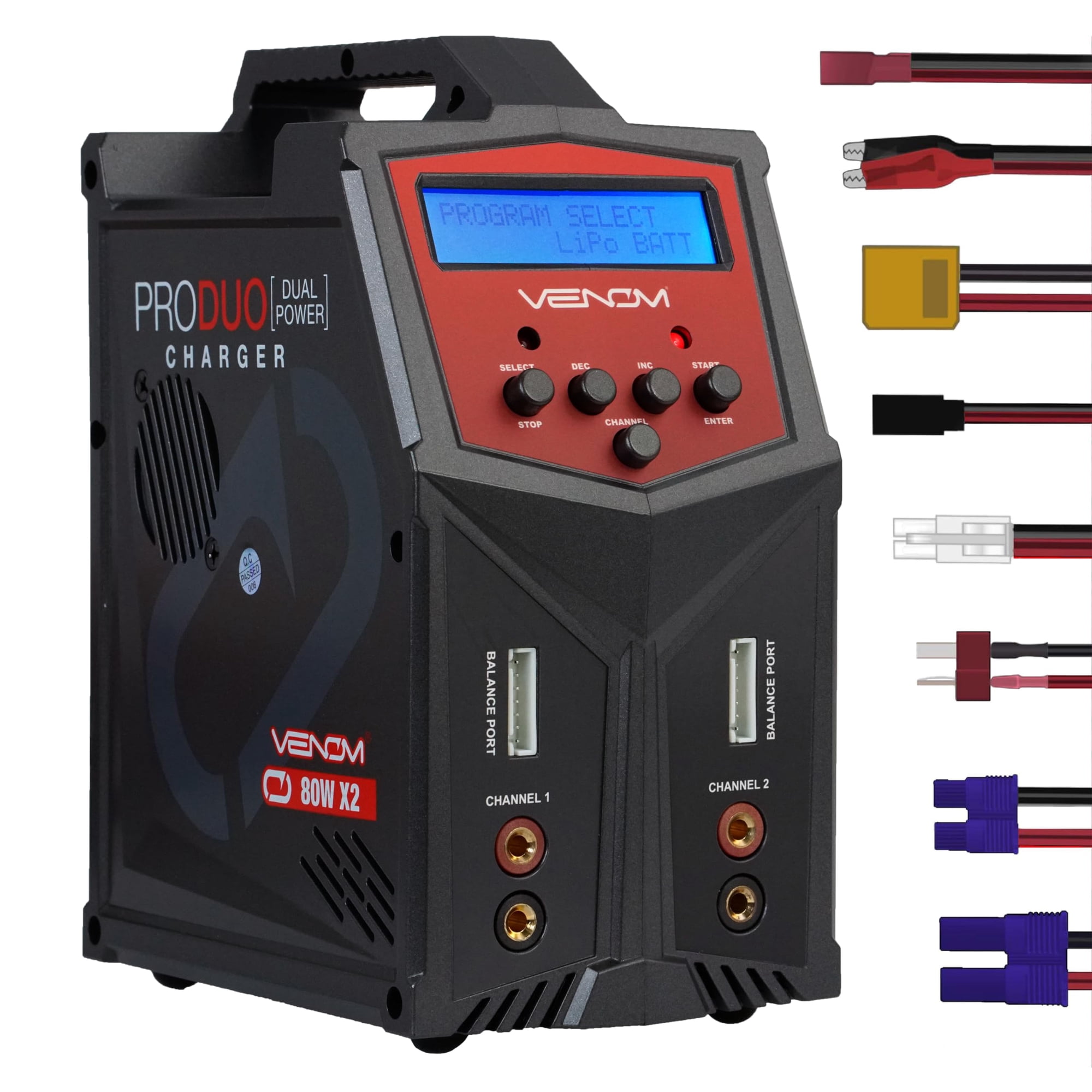 Cargador De Batería Venom Power Pro Duo Lcd Para Lipo Lihv Li-ion