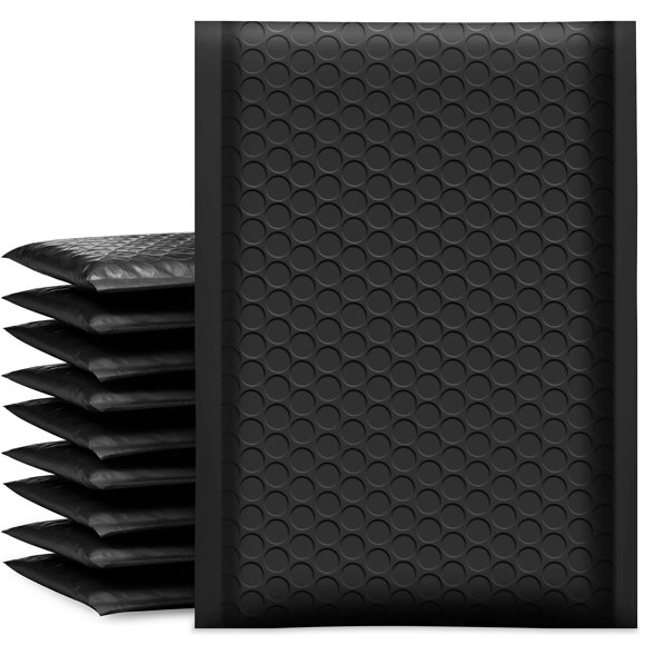 Bubble Mailers UCGOU, color negro, 15 x 25 cm, 25 unidades, resistentes al agua