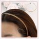 thumbnail image 3 of 2 Piezas de Diademas con Forma de Cadena de Eslabones de Metal Retorcido Accesorios para Mujeres Tono Dorado Tono Plateado 4.72"x0.2", 3 of 7