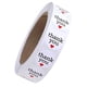 thumbnail image 1 of 500 etiquetas adhesivas semibrillantes blancas de agradecimiento impresas en negro etiquetas adhesivas rojas, 1 of 5