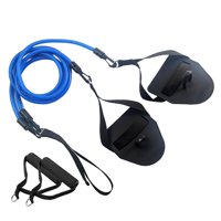 Ioensy - Fuerza Del Entrenador Del Brazo De Natación Con Banda De Resistencia Del Mango Para Interior Al Aire Libre 40 Libras Azul