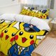 thumbnail image 1 of Pik_achu Print Bedding Set Pattern Duvet Cove Set 3 Pieces 1 Quilt Cover And 2 Pillowcases for Women Men Teens, 1 of 5