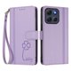 thumbnail image 3 of Funda Cartera Trébol para Motorola Moto G86 con Ranuras Tarjetas y Carga Inalámbrica Morado claro, 3 of 6