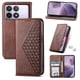 thumbnail image 1 of Funda Flip FOXDOCK para Xiaomi POCO F6 Pro 5G , Estilo Billetera con Diseño Rombo, Correa de Mano y Soporte, Uso Diario, 1 of 5