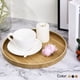 thumbnail image 4 of Uxcell 11" Bandeja Redonda de Madera para Servir, Placa Decorativa para Hogar y Cocina, Vela, Marrón, 4 of 7
