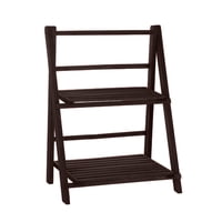 Importclick - Estante Organizador De Madera 2 Niveles Caoba