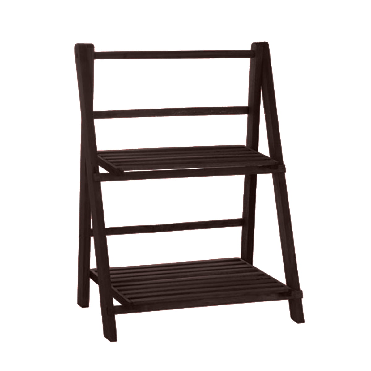 Importclick - Estante Organizador De Madera 2 Niveles Caoba