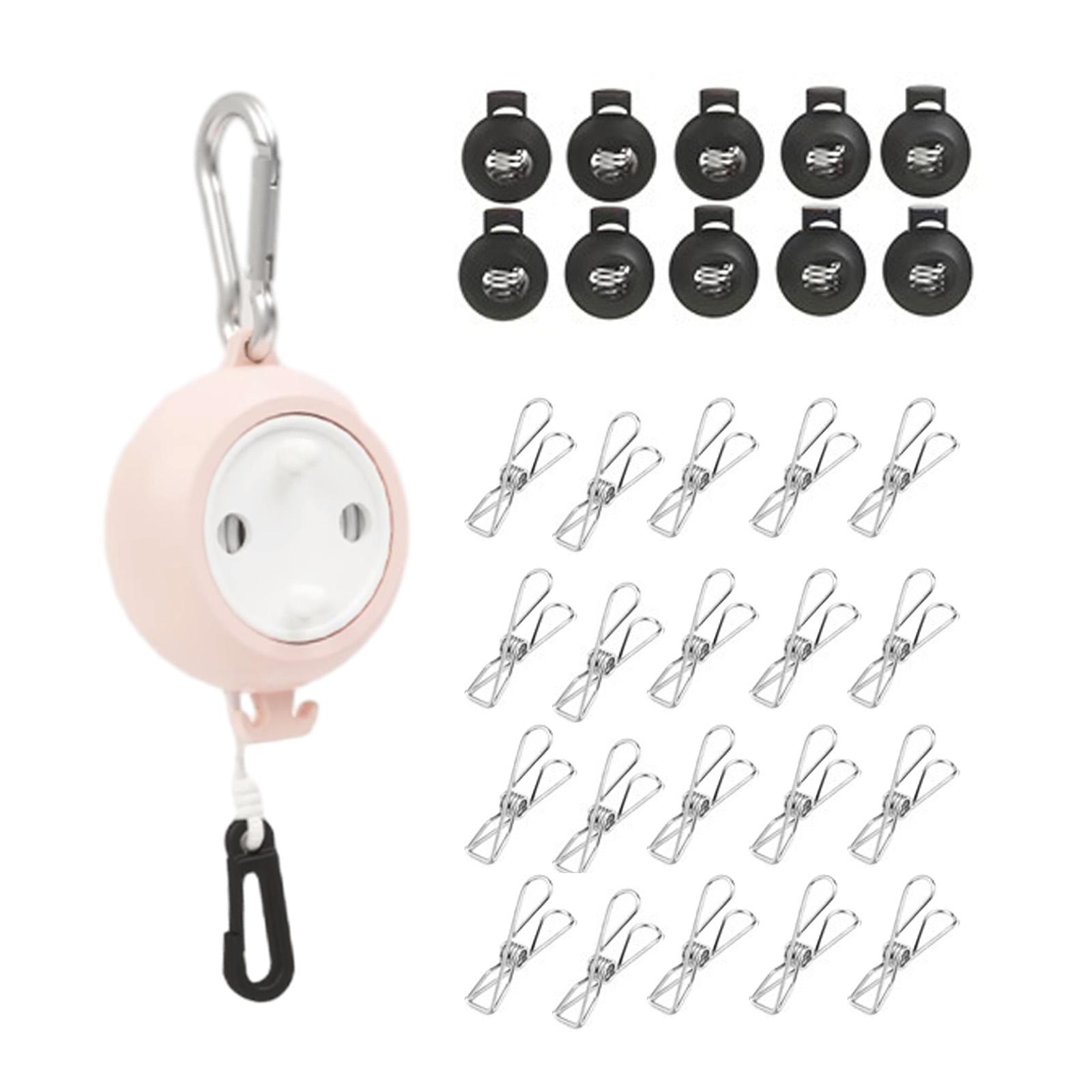 Bothyi - Cuerda Retráctil Para Tendedero, Tendedero Portátil Para Exteriores, Juego De Tendedero Para Hotel