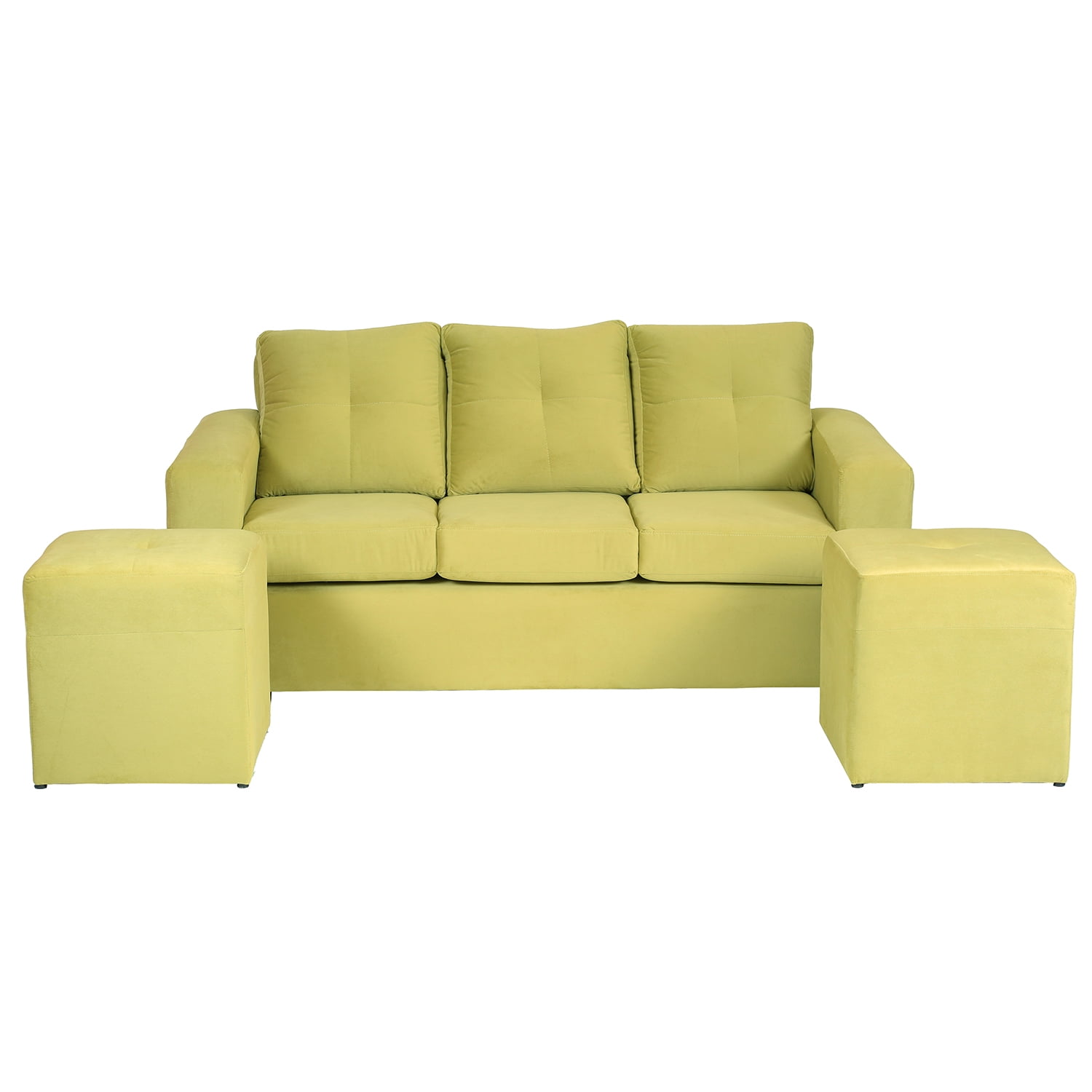 Muebles América - Living Emilia Felpa Pistacho