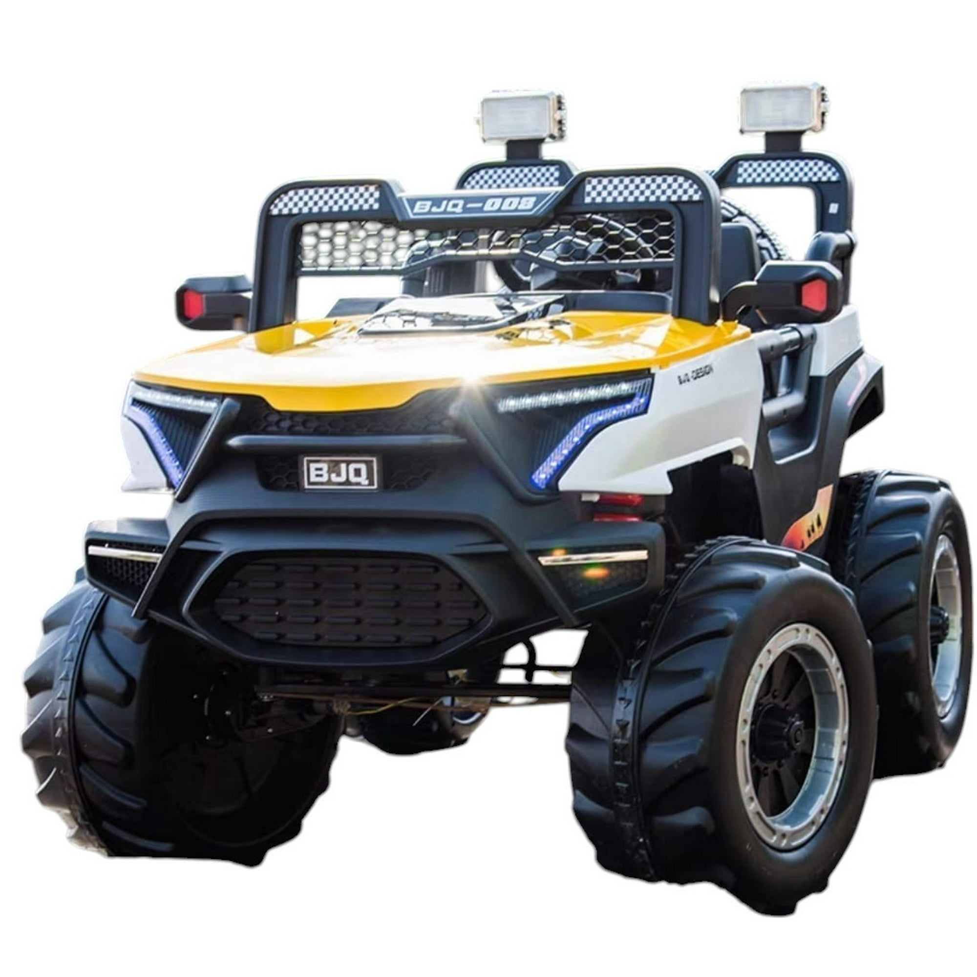 Vipnetwork - Auto A Batería Infantil Tipo Jeep 4x4 Amarillo