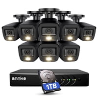 Sistema De Cámara De Seguridad Annke E200 8Ch Dvr 8X 2Mp Ip67 1Tb