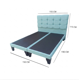 thumbnail image 2 of Cama Dos Plazas Con Respaldo y bases divididas de 150 X 190cm Tapizada en Lino Turquesa, 2 of 6