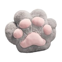 Magideal - Cojín Decorativo Con Forma De De Gato, Adorable Conjunto Compacto, Versátil, Ideal Para Viajes, Hogar, Oficina, Coche O Como Regalo Para La Cam Gris