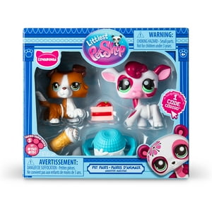 Basic Fun Inc - Juguetes Littlest Pet Shop Pet 2 Pack Wave 3 Cowabunga