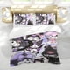 thumbnail image 5 of Kuromi Conjunto de sábanas temático, trío de piezas, cómodo y amigable con la piel, diseño único, regalo de decoración para el hogar para familiares, amigos y fans,140cm *210cm, 5 of 6
