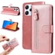 thumbnail image 3 of Funda con Cremallera para Xiaomi Redmi 12 4G, Carcasa Cartera de Cuero PU con Soporte y Tarjetero, 3 of 6