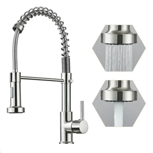 Genérico - Llave Monomando Lavaplatos Cocina Grifo Flexible Plateado