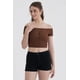 thumbnail image 1 of Polera Mujer Escote Bardot Café Oscuro, 1 of 4
