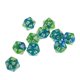 thumbnail image 5 of Dados Poliédricos D20 De 20 Caras De 10 Piezas Para Juegos De Mesa De Dragones Y Mazmorras Verde Púrpura, 5 of 5