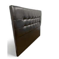 Mbc - Respaldo De Cama 2 Plazas Valencia Pu Negro