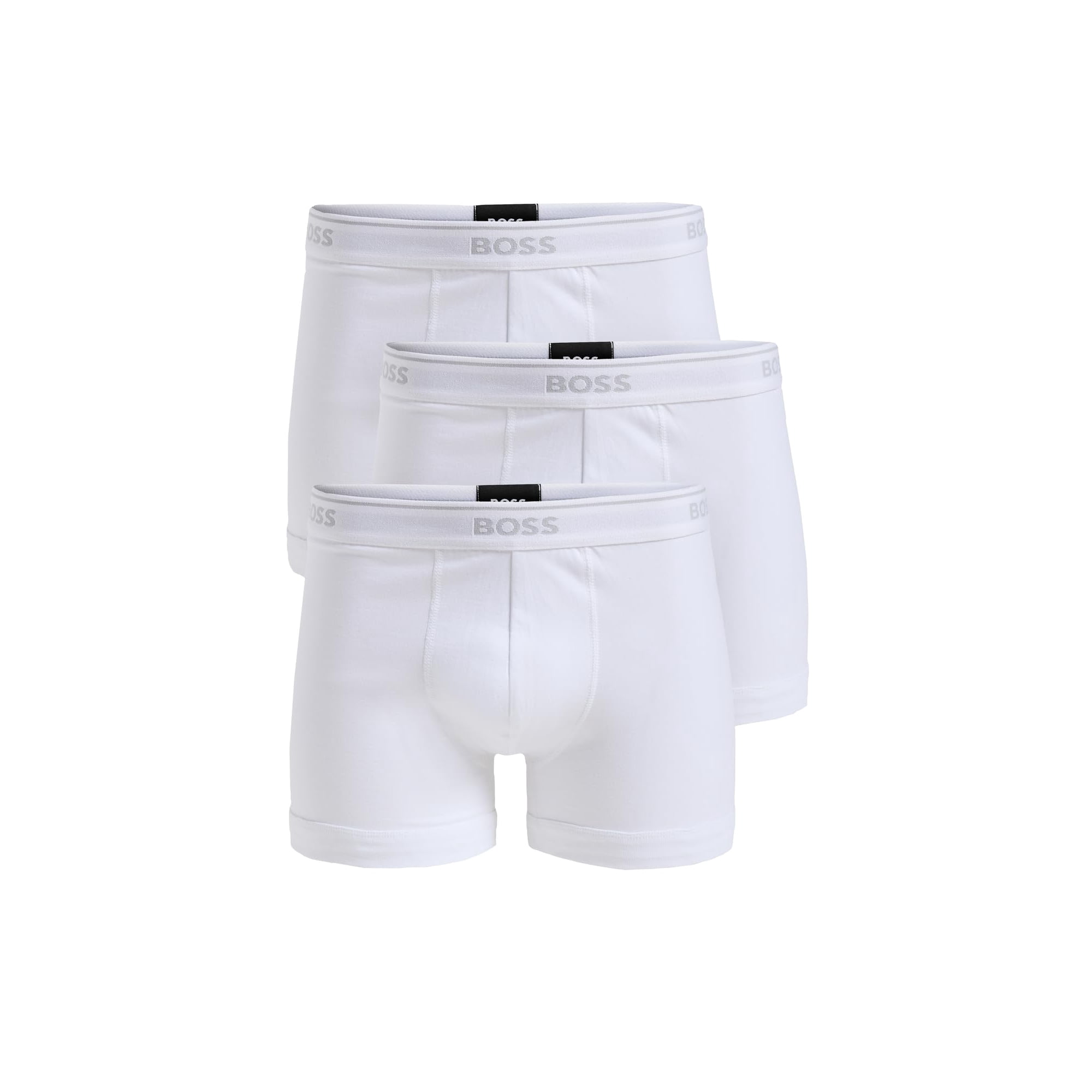 Bóxer Brief Boss Hugo Para Hombre 3-pack De Algodón Blanco